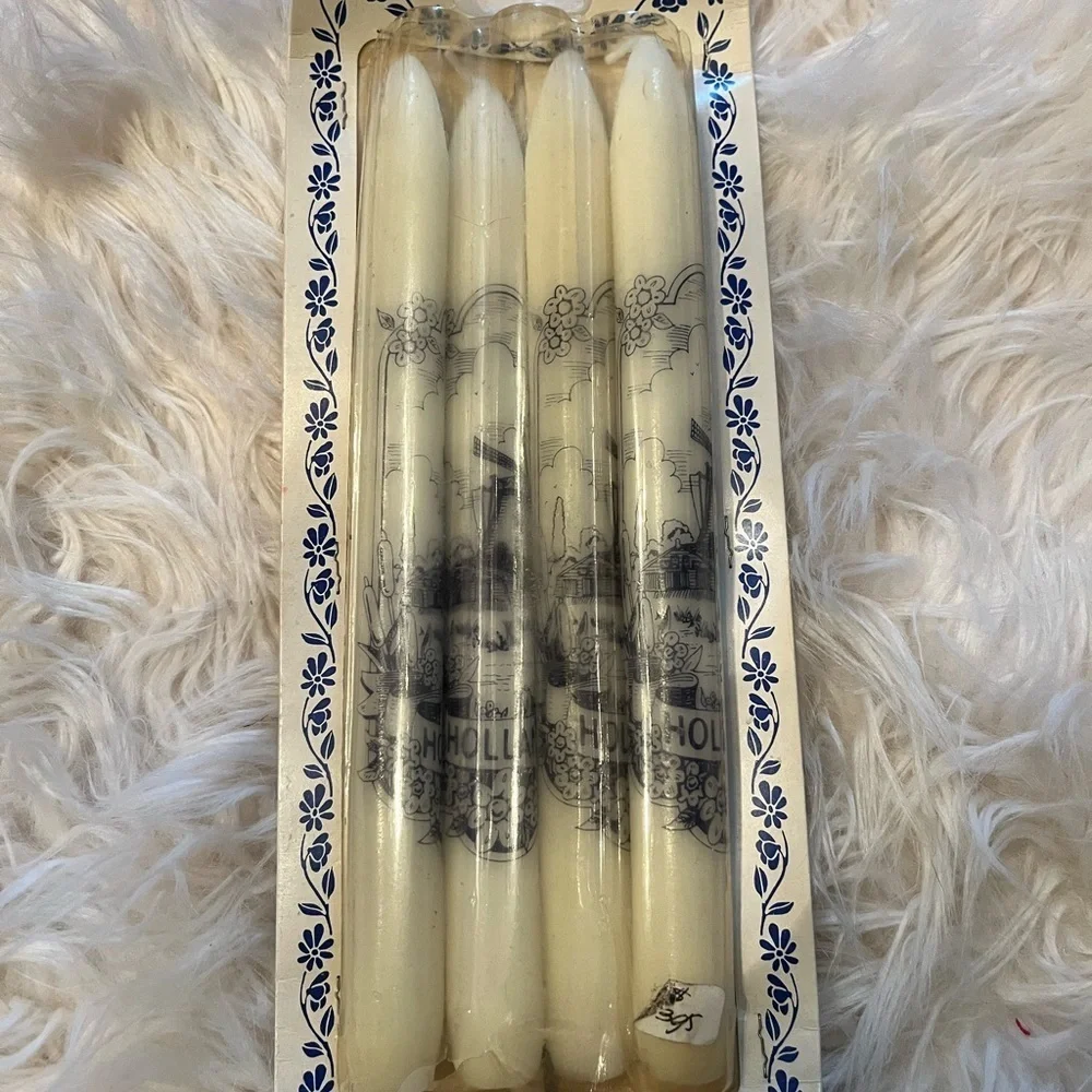 Cream Holland Long Taper Candles 4